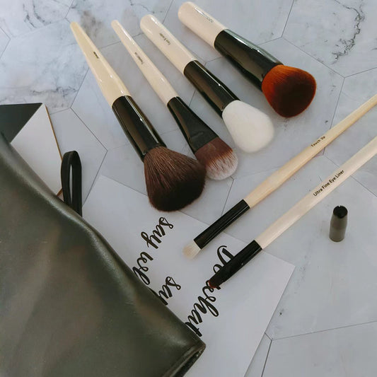 Makeup Brush Set with Pouch and Tools