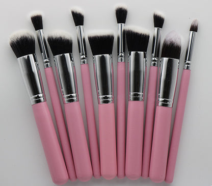 Makeup Brush Set - 10 Piece Foundation Brushes